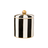 Ebony Stripe Candle - Vanilla Macaron