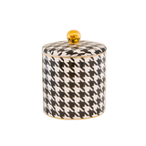 Ebony Houndstooth Candle - Fig Tree