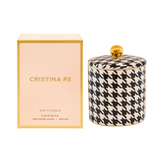 Ebony Houndstooth Candle - Fig Tree