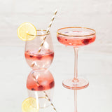 Tumbler Glasses Rose Crystal - Set of 2