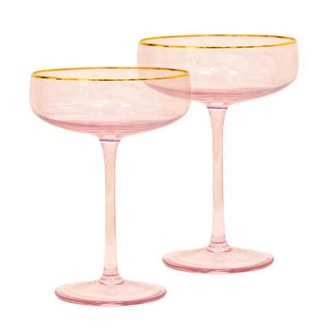 Coupe Rose Crystal - Set of 2