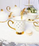 Polka Gold Ivory Mug