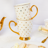 Polka Gold Ivory Mug