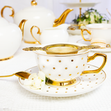 Teacup Polka Gold Ivory