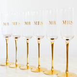 Champagne Flutes Crystal MR & MRS - Set of 2