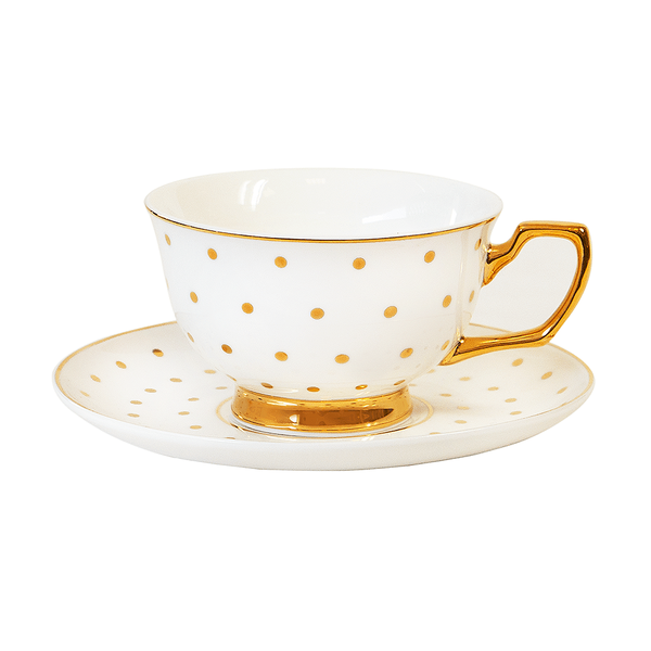 Teacup Polka Gold Ivory