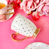 Polka Gold Ivory Mug